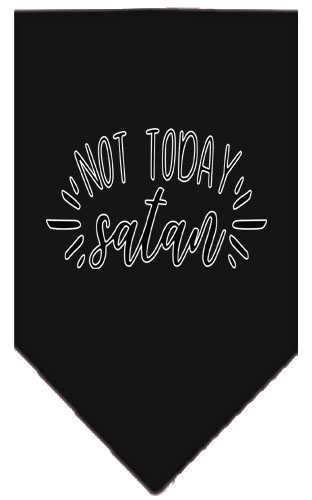 Not Today Satan Screen Print Bandana Black Large